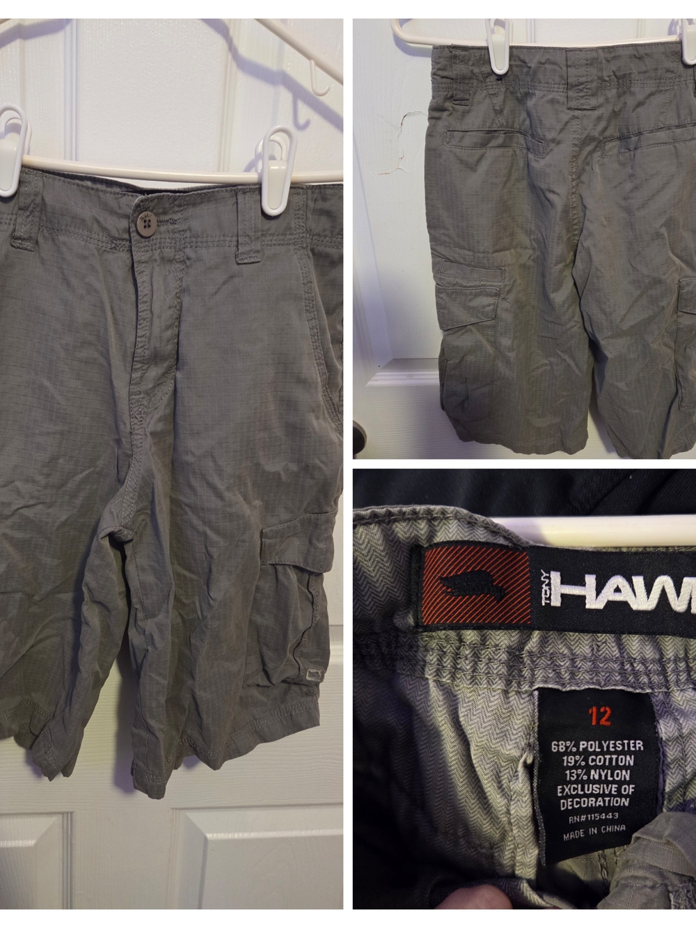 Tony Hawk Boys Gray Cargo Shorts